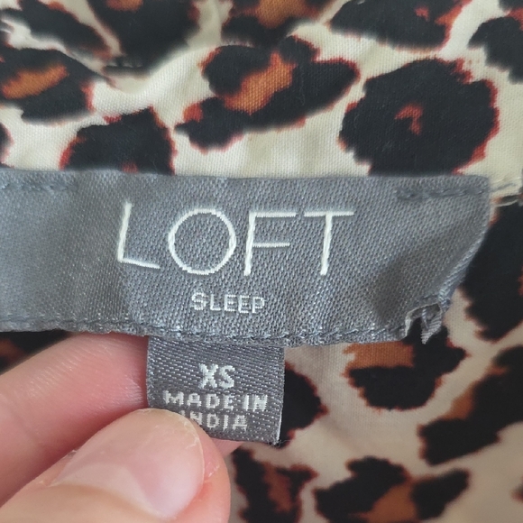 LOFT Leopard Print Pajama Set - Picture 2 of 5